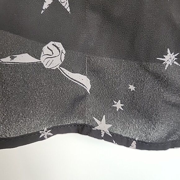 Torrid Harry Potter Star & Wand Black Georgette Harper Blouse Women’s Size 2X - Picture 7 of 16